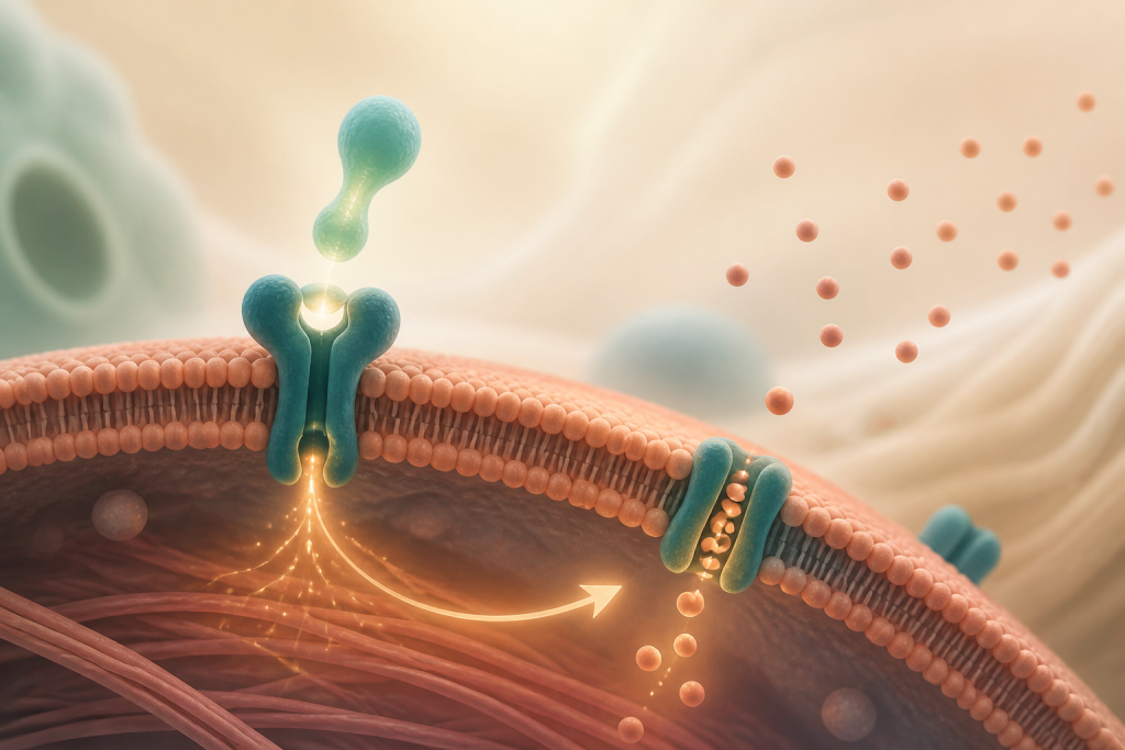 Illustration du mécanisme de réponse cellulaire à l’insuline